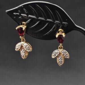 Ross Simons Sterling Silver Garnet Earrings Pierced Post 925